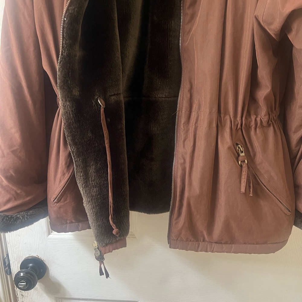 London Fog Chocolate Brown Utility Jacket - Picture 4 of 6